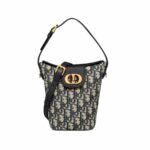Christian Dior 30 Montaigne Dior Amber Mini Bucket Blue Bag For Women S2319UTZQ_M928- 7 Inches/ 18 Cm