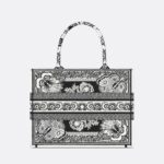 Christian Dior Medium Dior Book Tote Black And White Bag For Women M1296ZESE_M993- 14 Inches/ 36 Cm
