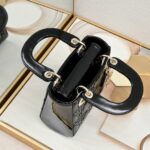 Christian Dior Mini Lady Dior Bag Black For Women 17cm