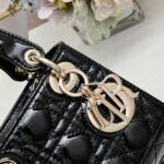 Christian Dior Mini Lady Dior Bag Black For Women 17cm