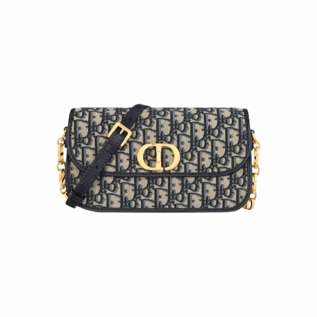 Christian Dior Small 30 Montaigne Avenue Blue Bag