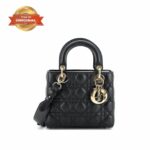 [True-to-ORIGINAL] Christian Dior Small Lady Dior Bag Black For Women 8in/20cm