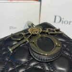 Christian Dior Small Lady Dior Bag Black For Women 8in/20cm