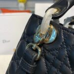 Christian Dior Small Lady Dior Bag Black For Women 8in/20cm