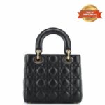 [True-to-ORIGINAL] Christian Dior Small Lady Dior Bag Black For Women 8in/20cm
