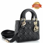 [True-to-ORIGINAL] Christian Dior Small Lady Dior Bag Black For Women 8in/20cm