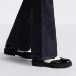Christian Dior Teddy-D Derby Shoe Black And White For Women- KCB854ACA_S11X