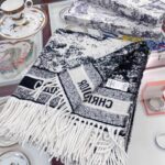  Dior Large Square Scarf White For Women