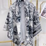  Dior Large Square Scarf White For Women