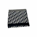  Dior Slanted Letter Knitted Long Scarf Black For Women