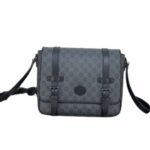 Gucci Messenger Bag Black For Men 11in/28cm GG ‎658542 KGDHN 1000