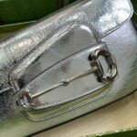 Gucci Horsebit 1955 Small Shoulder Bag Silver/Beige For Women 26.5cm / 10.4in 764155 FACX6 9761