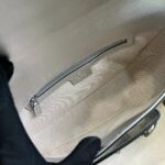 Gucci Horsebit 1955 Small Shoulder Bag Silver/Beige For Women 26.5cm / 10.4in 764155 FACX6 9761