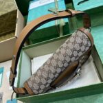 Gucci Horsebit 1955 Small Shoulder Bag Silver/Beige For Women 26.5cm / 10.4in 764155 FACX6 9761