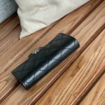 Chanel Classic Card Holder Silver Hardware Black For Women, Women's Wallet 4.5in/11.5cm