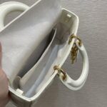 Christian Dior Lady D-Joy Bag White For Women 10.2in/26cm