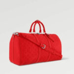 Louis Vuitton Keepall Bandoulière 50 Red Bag For Men M23750- 19.7 Inches/ 50 Cm