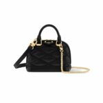 Louis Vuitton Nano Alma Black Bag For Women M83048- 7.1 Inches/ 18 Cm