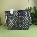 Louis Vuitton Neverfull MM Monogram Jacquard Denim Totes Bag Grey For Women 12.2in/31cm M21465