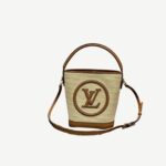 Louis Vuitton Petit Bucket Raffia Beige For Women ‎9.4in/24cm