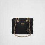 Prada Re-Edition 1995 Chaîne Re-Nylon Tote Black Bag For Women 1BG468_2AOS_F0002_V_COO- 25 Cm/ 9.8 Inches