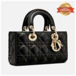 [True-to-ORIGINAL] Christian Dior Small Lady D-Joy Bag Black For Women 9in/22cm