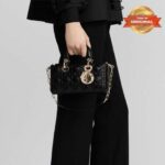 [True-to-ORIGINAL] Christian Dior Small Lady D-Joy Bag Black For Women 9in/22cm