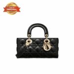 [True-to-ORIGINAL] Christian Dior Small Lady D-Joy Bag Black For Women 9in/22cm