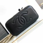 Chanel Vanity Case Shoulder Bag Black For Women 16cm / 6.3in AP1341