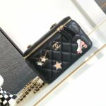 Chanel Vanity Case Shoulder Bag Black For Women 16cm / 6.3in AP1341