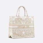 Christian Dior Large Dior Book Tote Gold-Tone And White Bag For Women M1286ZESV_M01E- 16.5 Inches / 42 Cm