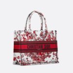 Christian Dior Medium Dior Book Tote White And Red Bag For Women M1296ZESJ_M927- 14 Inches / 36 Cm