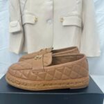 Chanel Double C Buckle Fisherman Loafers Brown For Women