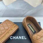 Chanel Double C Buckle Fisherman Loafers Brown For Women