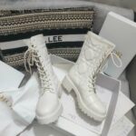 Dior D-Unit Ankle Boot White For Women
