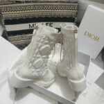 Dior D-Unit Ankle Boot White For Women