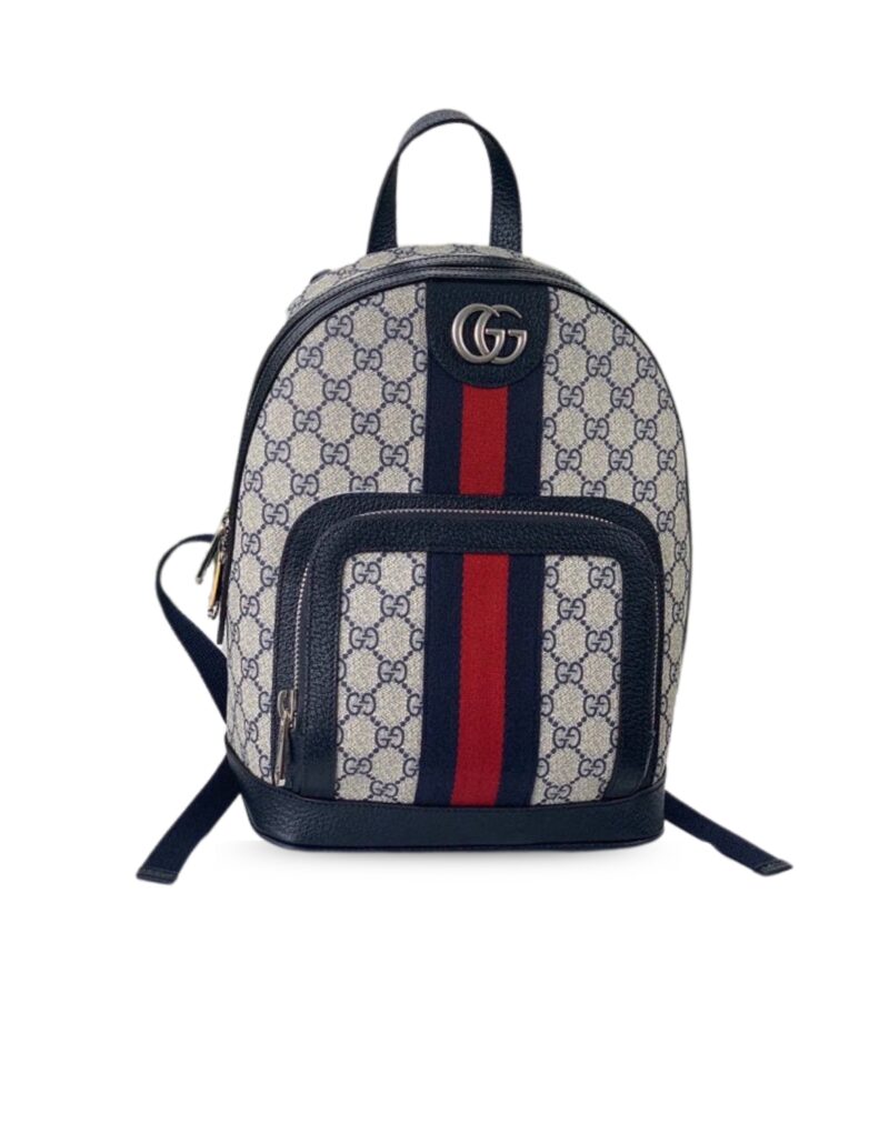 Gucci Ophidia GG Small Backpack Beige And Blue GG Supreme Canvas For Women 11.5in/29cm Beige