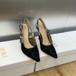 Dior J'adior Slingback Pump Black For Women 3.9in/10cm