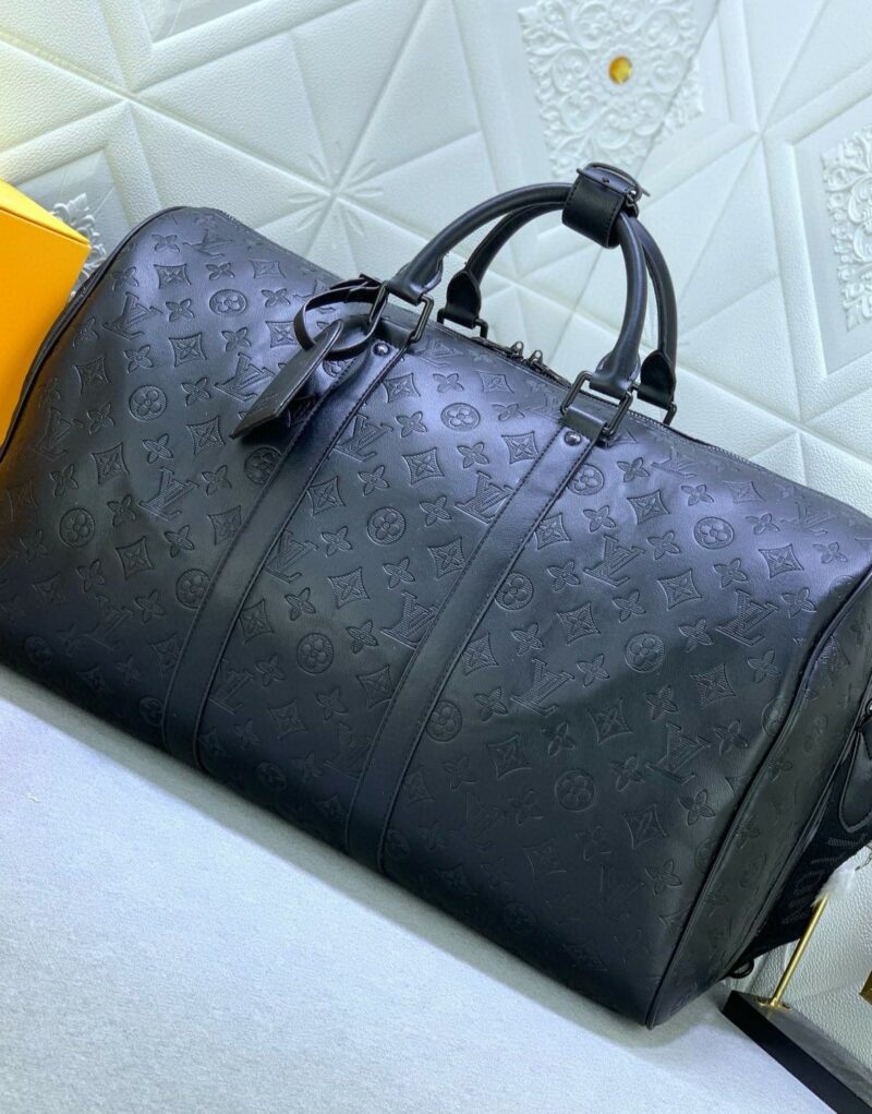 Louis Vuitton Keepall Bandoulière 50 Monogram Shadow For Men 19.7in/50cm M44810