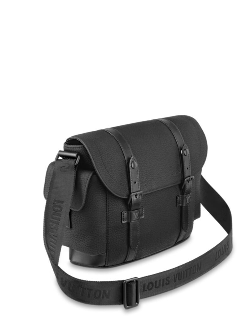 Louis Vuitton Christopher Messenger Taurillon Black For Men, Men's Bags, Shoulder And Crossbody Bags 11.4in/29cm LV M58476