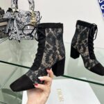 Dior Naughtily-D Heeled Ankle Boot Black For Women KDI952ROY_S900