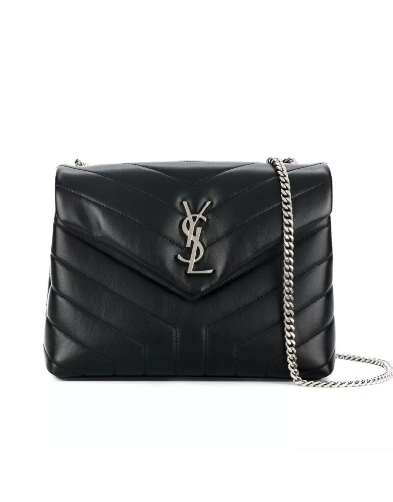 Saint Laurent Loulou Small Chain Bag In Matelassé "Y" Black For Women 9.8in/23cm YSL 494699DV7261000