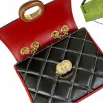 Deco Mini Shoulder Bag Black and white For Women 741457 AAB1V 1265 17.8cm/7inch