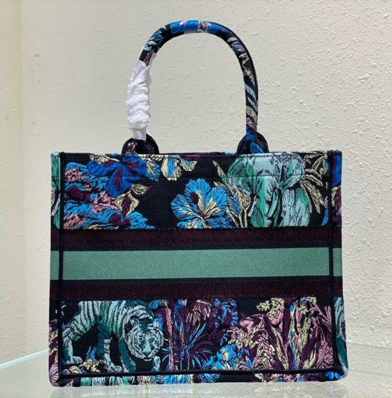 Medium Dior Book Tote Blue Multicolor For Women M1296ZEUP_M928- 36 Cm/ 14 Inches