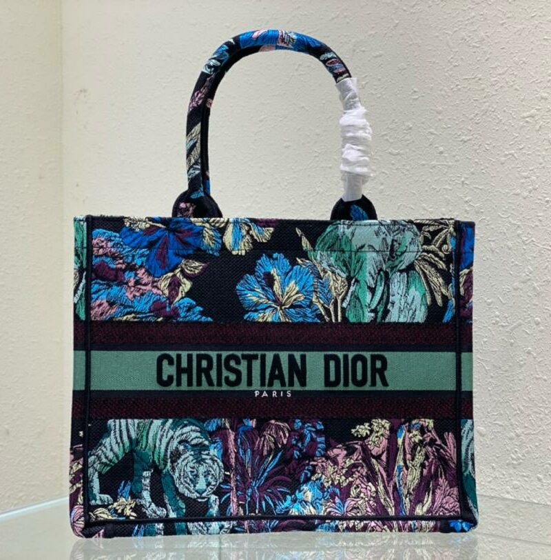 Medium Dior Book Tote Blue Multicolor For Women M1296ZEUP_M928- 36 Cm/ 14 Inches