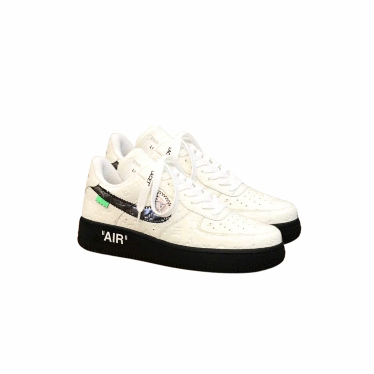 Louis Vuitton And Nike “Air Force 1” By Virgil Abloh White-Black For Men, Men's Shoes