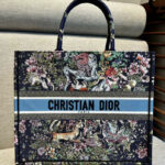 Christian Dior Large Dior Book Tote Blue Multicolor Bag For Women M1286ZRUV_M962- 16.5 Inches/ 42 Cm