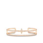 Louis Vuitton Idylle Blossom Two-Row Bracelet, Pink Gold And Diamonds For Women- Q95813