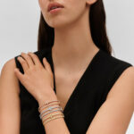 Louis Vuitton Idylle Blossom Two-Row Bracelet, Pink Gold And Diamonds For Women- Q95813