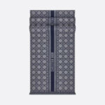 Christian Dior Cannage Scarf Navy Blue And Gray - 31CAN205I005_C532